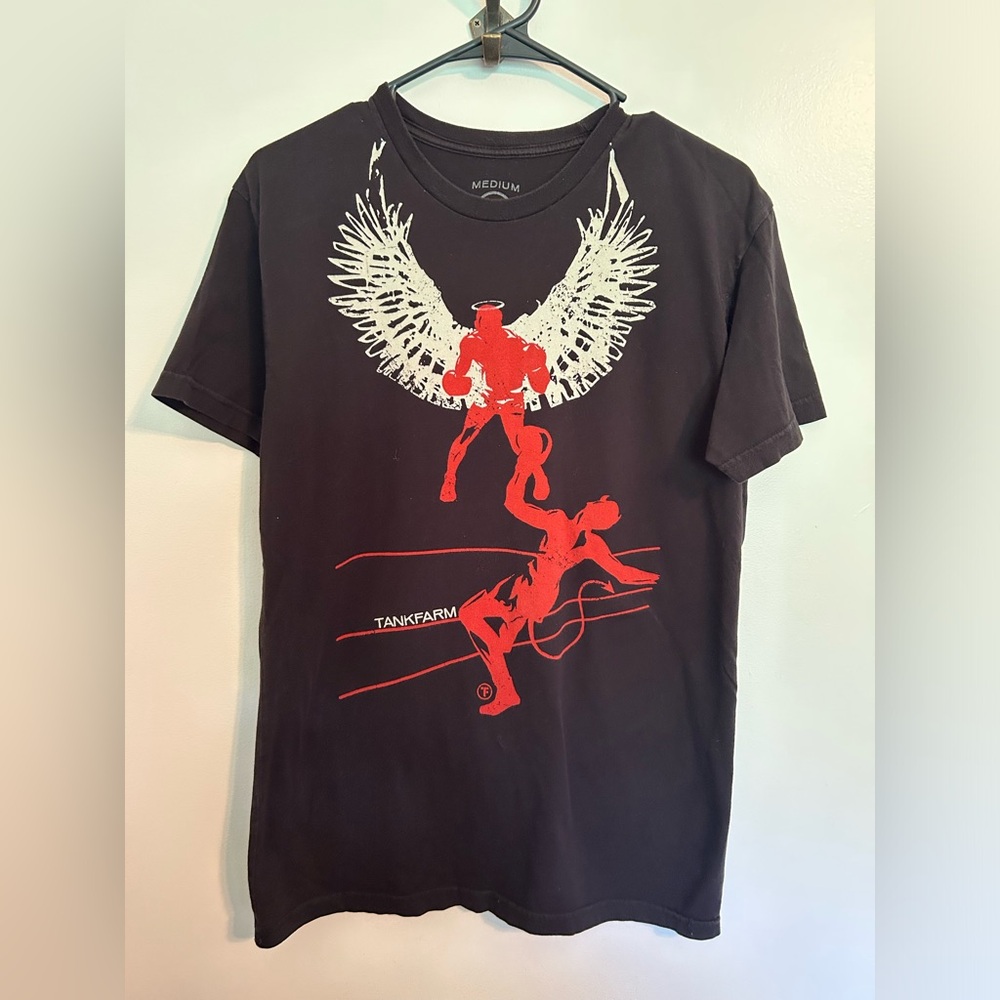 Tankfarm Angel Versus Devil Graphic T-Shirt Size Medium